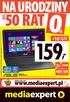 159, 10 RAT. www.mediaexpert.pl 4GB AŻ DO HDMI INTEL GB HDD RAM. Notebook