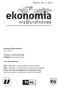 ZESZYT NR 11 (2015) Ekonomia Międzynarodowa Nr 11 (2015) Wydawca: Uniwersytet Łódzki (Publisher: University of Lodz) www.ekonomia-m.