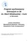 Program wychowawczy Gimnazjum nr 38 im. Marii Skłodowskiej Curie w Warszawie