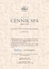 * * * * CENNIK SPA PRICE LIST INSTYTUT SPA HOTELU BELVEDERE ZAPRASZA