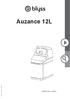 Auzance 12L. Blyss wersja 1/2015. 7343132 (Rev. F 4/2/15)