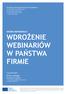 WDROŻENIE WEBINARIÓW W PAŃSTWA FIRMIE