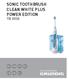 SONIC TOOTHBRUSH CLEAN WHITE PLUS POWER EDITION TB 8030