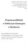 Program profilaktyki w Publicznym Gimnazjum w Dachnowie