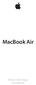 MacBook Air. Ważne informacje o produkcie