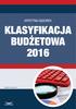 KLASYFIKACJA BUDŻETOWA 2016