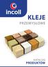 KLEJE PRZEMYSŁOWE PRODUKTÓW KATALOG