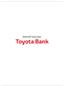 RAPORT ROCZNY. Toyota Bank