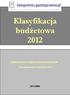 Klasyfikacja budżetowa 2012