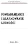 POWIADAMIANIE I ALARMOWANIE LUDNOŚCI