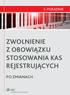 ZWOLNIENIE Z OBOWIĄZKU STOSOWANIA KAS REJESTRUJĄCYCH PO ZMIANACH