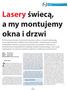 Lasery świecą, a my montujemy okna i drzwi