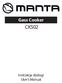 Gass Cooker CK502. Instrukcja obsługi User s Manual