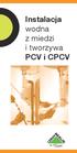 Instalacja wodna z miedzi i tworzywa PCV i CPCV