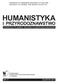 UNIWERSYTET WARMIÑSKO-MAZURSKI W OLSZTYNIE UNIVERSITY OF WARMIA AND MAZURY IN OLSZTYN HUMANISTYKA I PRZYRODOZNAWSTWO
