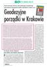 Geodezyjne porządki w Krakowie