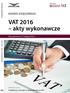 VAT 2016 akty wykonawcze