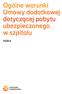 Ogólne warunki Umowy dodatkowej dotyczącej pobytu ubezpieczonego w szpitalu HDB14