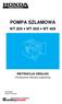 POMPA SZLAMOWA WT 20X WT 30X WT 40X INSTRUKCJA OBSŁUGI. (Tłumaczenie instrukcji oryginalnej) 3MYG0620 00X36-YG0-6200