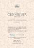 * * * * CENNIK SPA PRICE LIST INSTYTUT SPA HOTELU BELVEDERE ZAPRASZA