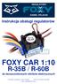 FOXY CAR 1:10 R-35B / R-60B. Instrukcja obsługi regulatorów. do bezszczotkowych silników elektrycznych REGULÁTORY DANIEL PELIKAN