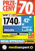 1740, 42 87, 25 WRZEŚNIA WIFI GODZ. 19:00 22:00 TYSIĄCE PRODUKTÓW W OBNIŻONYCH CENACH RAT. x20 KLASA. Ready. Telewizor LED Full HD 42PFL3208H