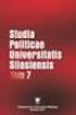 Studia Politicae Universitatis Silesiensis. Tom 13