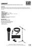 LDMICSET. Microphone cable XLR male / XLR female 5 meter. Microphone stand black with boom arm