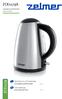 ZCK1179X ZCK1179 INSTRUKCJA UŻYTKOWANIA CZAJNIK ELEKTRYCZNY USER MANUAL ELECTRIC KETTLE. CZAJNIK ELEKTRYCZNY electric kettle