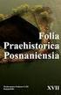 FOLIA PRAEHISTORICA POSNANIENSIA