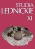 Studia Lednickie XI (2012)