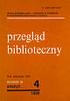 PRZEGLĄD BIBLIOTECZNY LIBRARY REVIEW