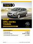 OPEL ZAFIRA TOURER. Cennik. 3x33% lub 50/50 PROMOCYJNY RABAT. DO zł AKTUALNA PROMOCJA