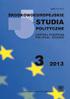 ISSN SRODKOWOEUROPEJSKIE STUDIA POLITYCZNE CENTRAL EUROPEAN POLITICAL STUDIES 1 /2016. Wydawnictwo Naukowe WNPiD UAM w Poznaniu