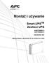 Montaż i używanie. Smart-UPS TM Zasilacz UPS SURTD3000XLI SURTD5000XLI 220/230/240 VAC. Wolnostojący/o wymiarach 3U do montażu w szafie.