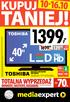 1399, Taniej! 40 TOTALNA WYPRZEDAŻ RAT ROWERY, SKUTERY, KOSIARKI. 100Hz USB HDMI. x10. Telewizor LED Full HD 40L1333G KLASA