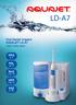 LD-A7. Oral Dental Irrigator AQUAJET LD-A7 User Instruction ENG POL RUS UKR KAZ. p. 4. str. 9. стр. 15. стор. 22. б. 28