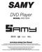 SAMY. DVD Player MODEL SDD 3200