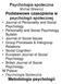 Psychologia społeczna Michał Bilewicz Podstawowe czasopisma w psychologii społecznej Journal of Personality and Social Psychology Personality and