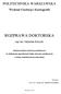POLITECHNIKA WARSZAWSKA. Wydział Geodezji i Kartografii ROZPRAWA DOKTORSKA. mgr inż. Sebastian Różycki