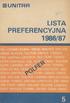 LISTA PREFERENCYJNA 1986/87. ? o v ÜUNITRR. b ' S i g f S ' ^ i ü f i!fá H IS f & i i?i p f ém oí *1111 él S. >;7> > -:V f e