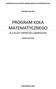 PROGRAM KOŁA MATEMATYCZNEGO