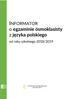 INFORMATOR o egzaminie ósmoklasisty z języka polskiego. od roku szkolnego 2018/2019