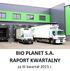 BIO PLANET S.A. RAPORT KWARTALNY