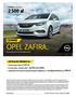 2 500 zł CENNIK OPEL ZAFIRA. AKTUALNA PROMOCJA. ZAFIRA z rabatem: