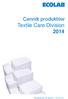 Cennik produktów Textile Care Division 2014