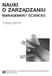 NAUKI O ZARZĄDZANIU MANAGEMENT SCIENCES 1 (22) 2015