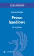 STUDIA PRAWNICZE. Prawo handlowe