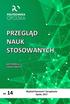 Przegląd Nauk Stosowanych Nr 14