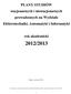 2012/2013. PLANY STUDIÓW stacjonarnych i niestacjonarnych prowadzonych na Wydziale Elektrotechniki, Automatyki i Informatyki.